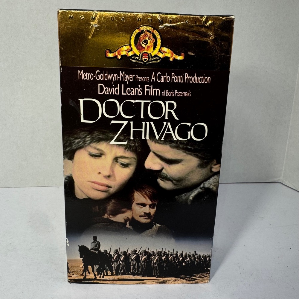 Doctor Zhivago Vintage VHS Movie‎ 1965 David Lean 2 Tape Box Set 1988 MGM Video